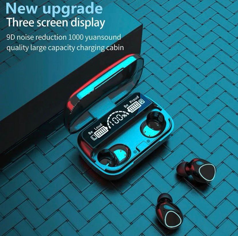 M10 WIRELESS EARBUDS BLUETOOTH EARPHONES NOISE CANCELLATION HIFI QUALITY