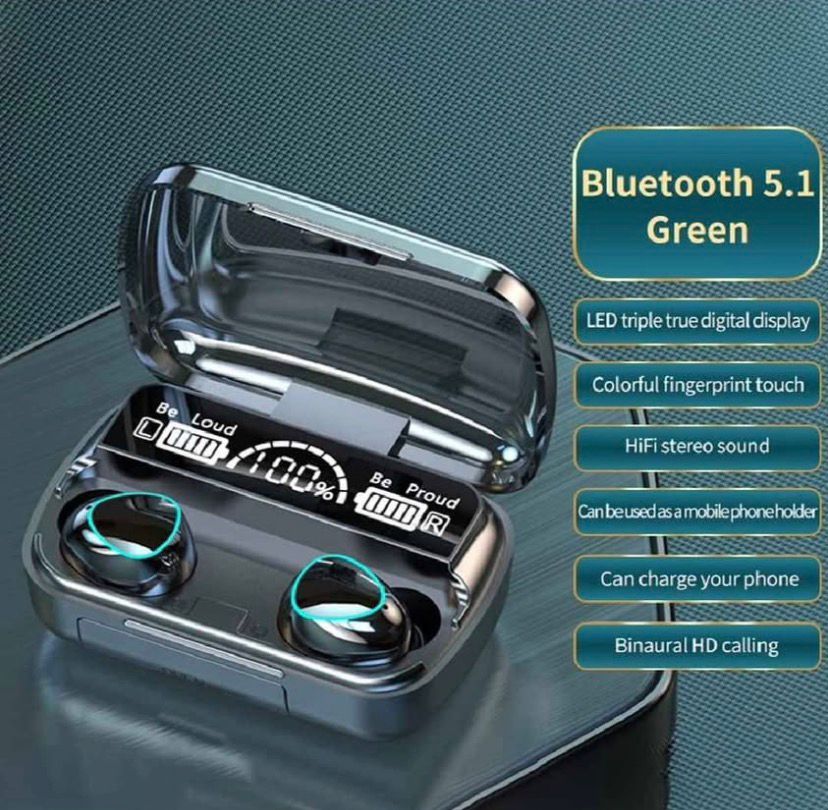 M10 WIRELESS EARBUDS BLUETOOTH EARPHONES NOISE CANCELLATION HIFI QUALITY