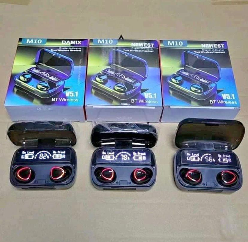 M10 WIRELESS EARBUDS BLUETOOTH EARPHONES NOISE CANCELLATION HIFI QUALITY