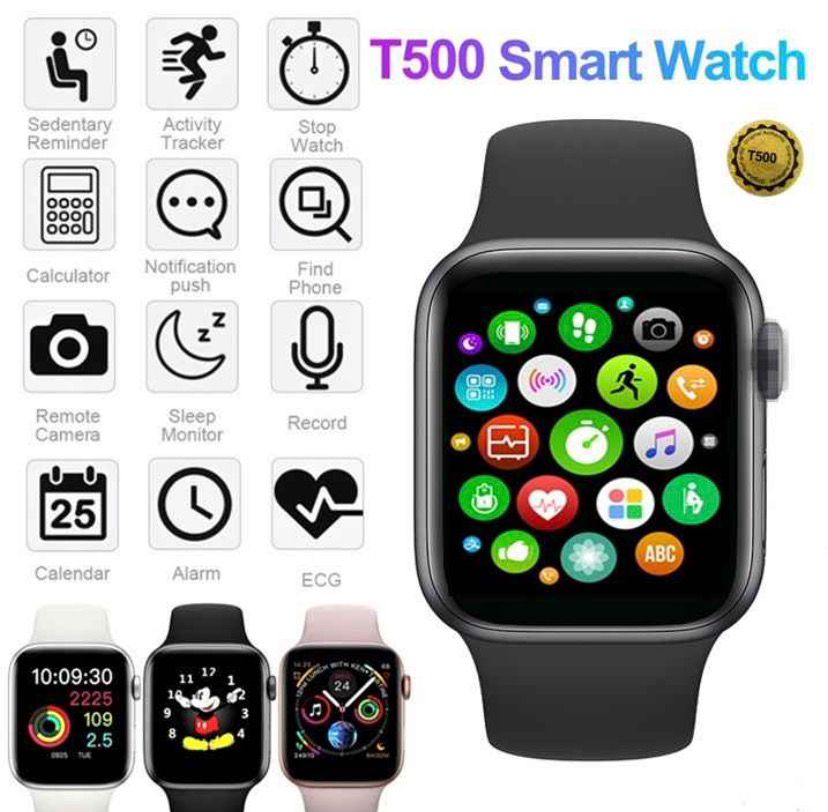 T500 Bluetooth Smart Watch for Men & Women | Call, Music & Fitness Tracking | Android & iOS