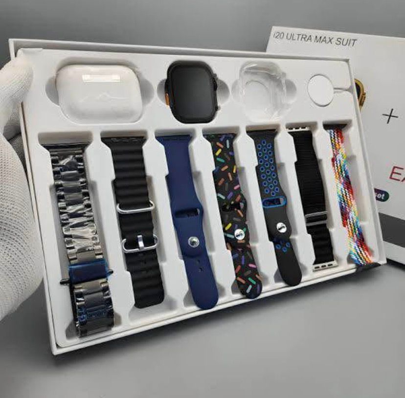 I20 ultra max suit watch + Earphone 10 in 1 set